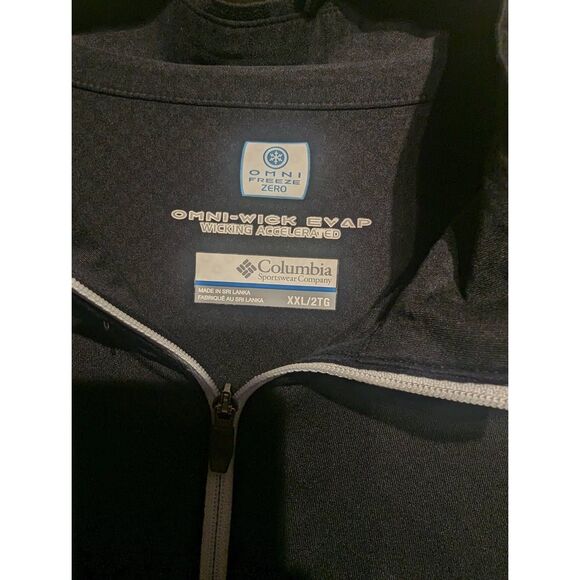 Columbia light athletic 1/4 zip black pullover 2x* - Picture 3 of 3